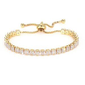 Brand New Women's Gold & Diamond Tennis Bracelet